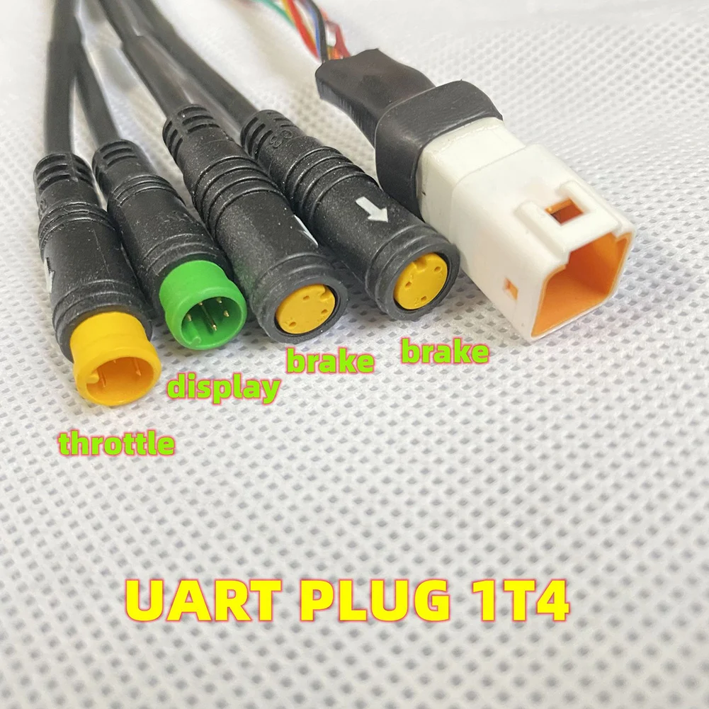

E-bikeTorque Motor 1T4 кабель для Bafang M400 G330 G510 M620 Can/Uart Protocol, инструмент, рукоятка дроссельной заслонки и тормоза, интегрированная линия
