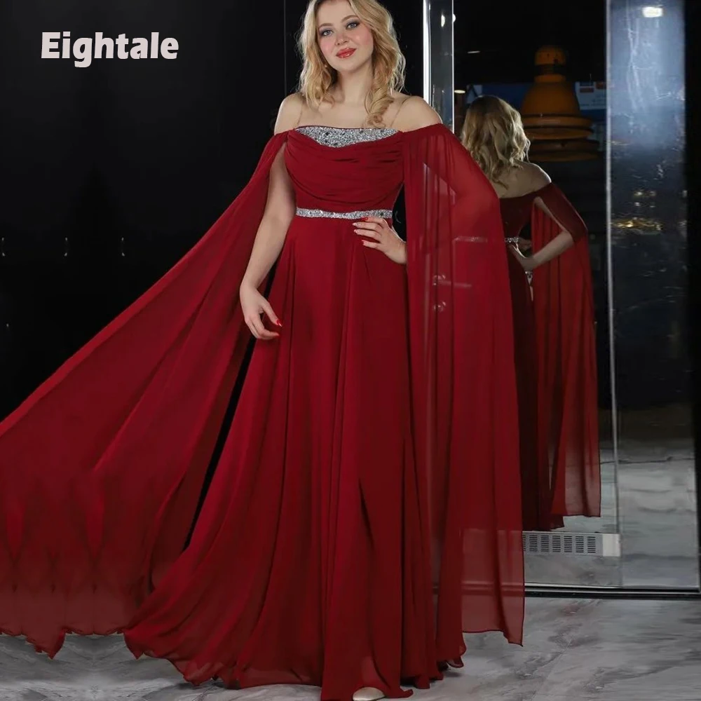 

Платье вечернее шифоновое для матери невесты, с рукавами-крылышками