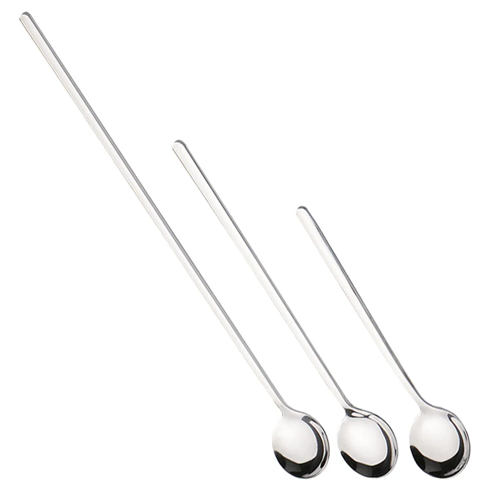 

3Pcs Mixing Spoons Exquisite Coffee Spoons Dessert Serving Spoons Juice Spoons Stainless Coffee Spoons