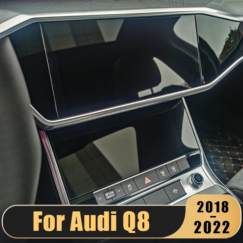 

For Audi Q8 2018 2019 2020 2021 2022 Car GPS Navigation Film Dashboard Monitor Screen Tempered Glass Protector Film Accessories