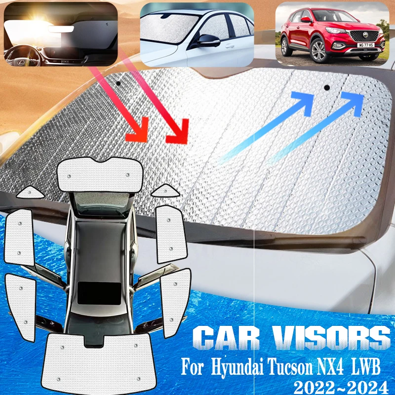 

Anti-UV Car Window Shading For Hyundai Tucson NX4 2022 Accessories LWB 2023 2024 Window Shading Sun Protector Visors Accessories