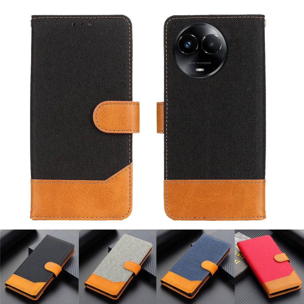 Мягкая искусственная кожа для Realme 11 X Обложка-бумажник кожаная Обложка телефона