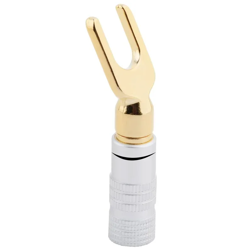 10 шт. Y/U тип разъемы типа банан вилки динамик аудиокабель провод разъем винт замок