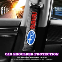 2 pack shoulder pads breathable beauty comfort belt car logo seat belt for subaru impreza forester tribeca xv brz sti etc