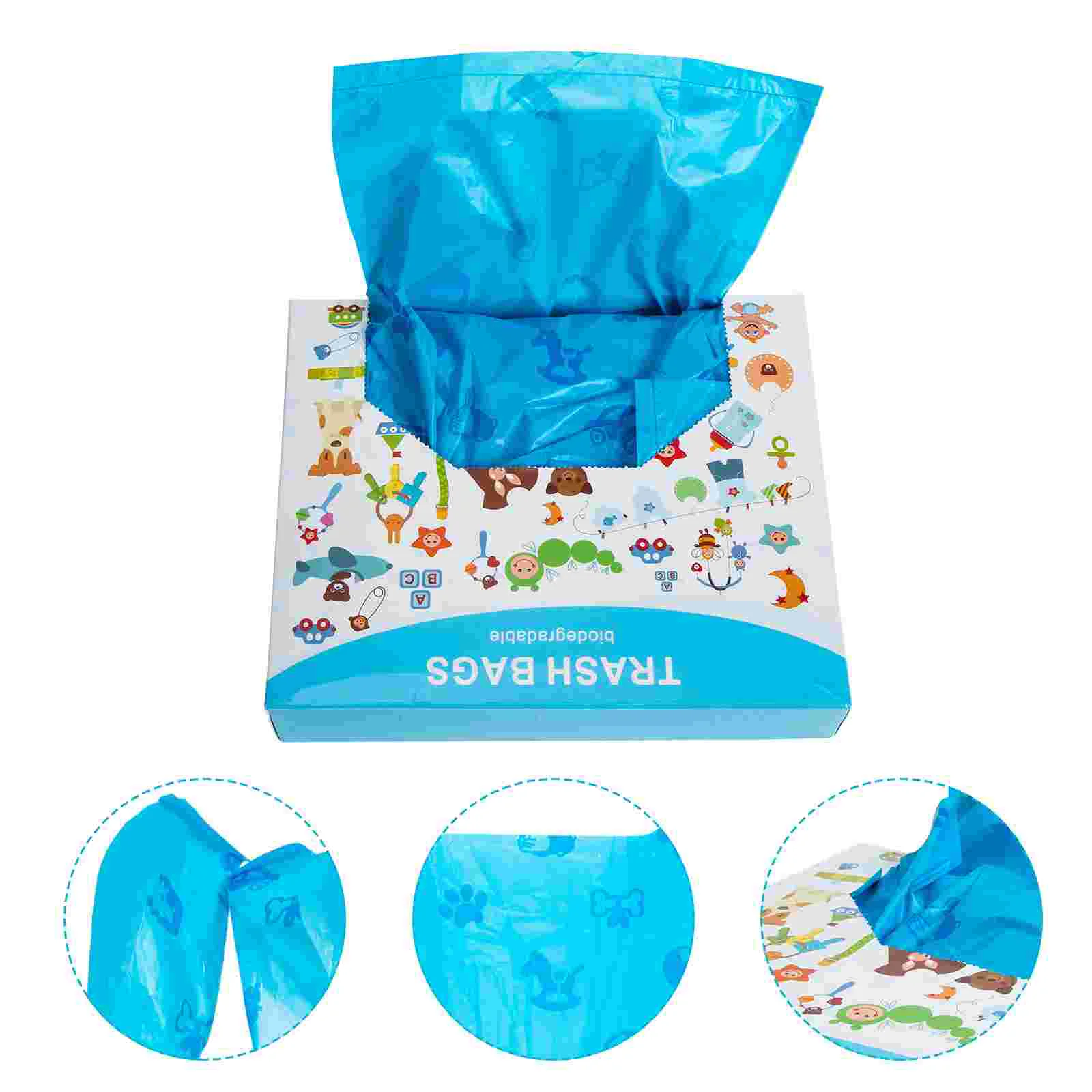 

100pcs Diaper Waste Storage Bag Disposable Nappy Pouches Pet Poop Trash Bags