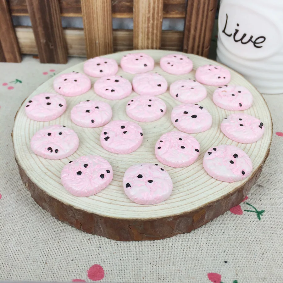 Kawaii Flatback DIY Artificial Food Dounts Resin Cabochons Flat Back Scrapbooking Embellishment Decoration Crafts Making:22mm | Дом и сад