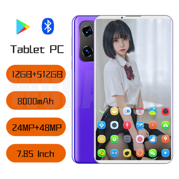 Hot Big battery M12 Tablet Pad 12GB RAM Dual Sim 7.85 Inch WPS Deca Core Free Keyboard GPS 48MP Large Game Google Play 5G 512GB