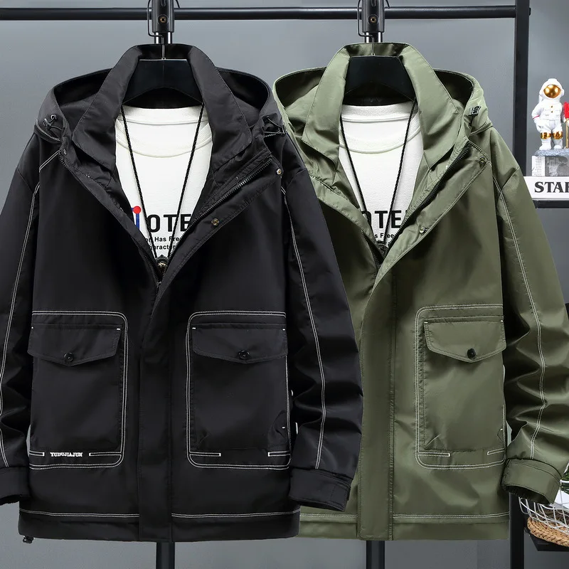 

Spring and Autumn 2022 Plus Size Casual Men's Jacket 10XL160KG 9XL 8XL 7XL Fashion Solid Work Jacket Versatile Embroidery Jacket