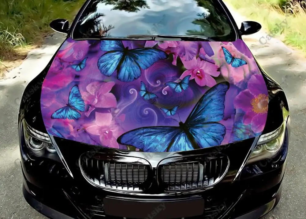 

Виниловая наклейка на капот автомобиля, в богемном стиле