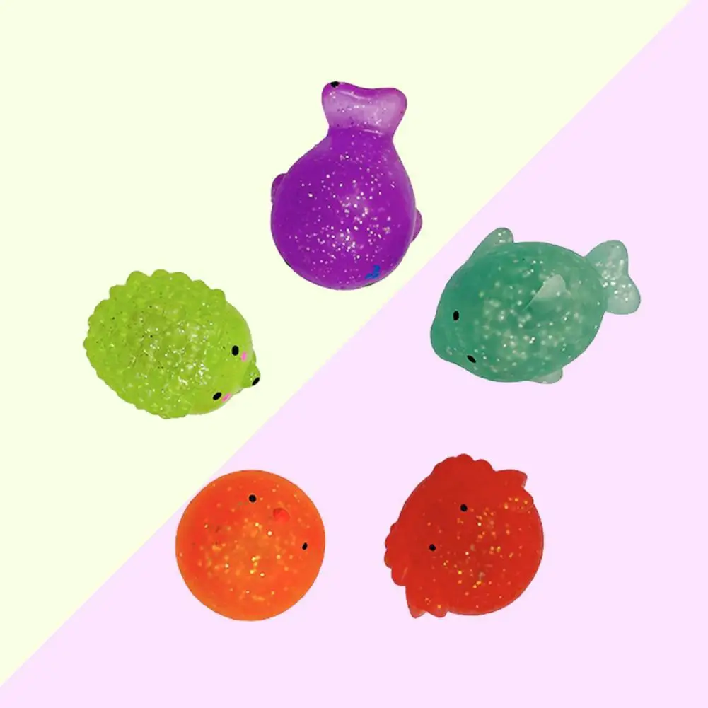 

3Pcs Depression Toy Fun Multicolor Flexible Sea Animal Reduce Pressure Toy Stress Reliever Toy for Child