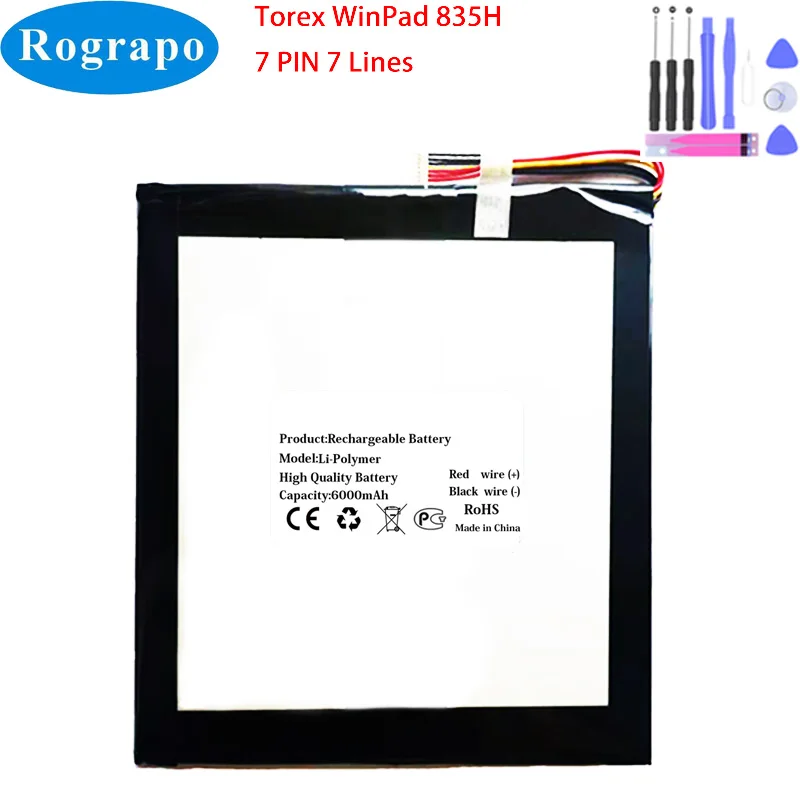 Новый 3 85 V 6000mAh Torex WinPad 835H Защищенный планшет Аккумулятор для планшетного ПК