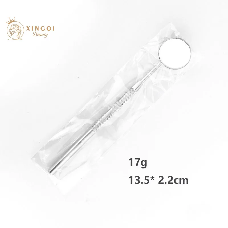 Маленькое карманное ручное круглое серебряное зеркало высокого разрешения из