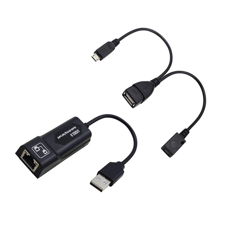 

1 компл. Адаптер USB 2,0 к RJ45 с Mirco OTG для Amazon Fire TV 3 или Stick GEN 2