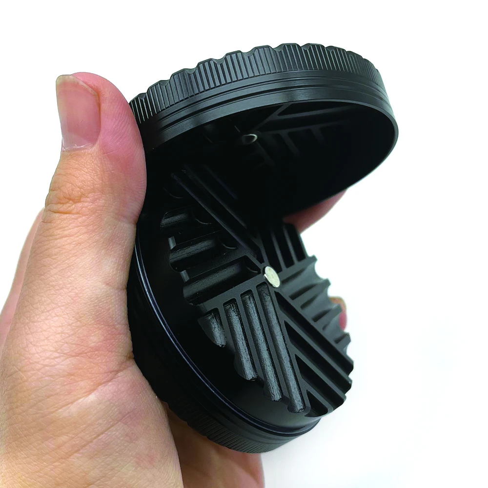 

Toothless Zinc Alloy 63mm Herb Grinder Tobacco Smoke Spice Crusher Mill Shredder Push Type 3 Part Rolling Accessories for Smoker