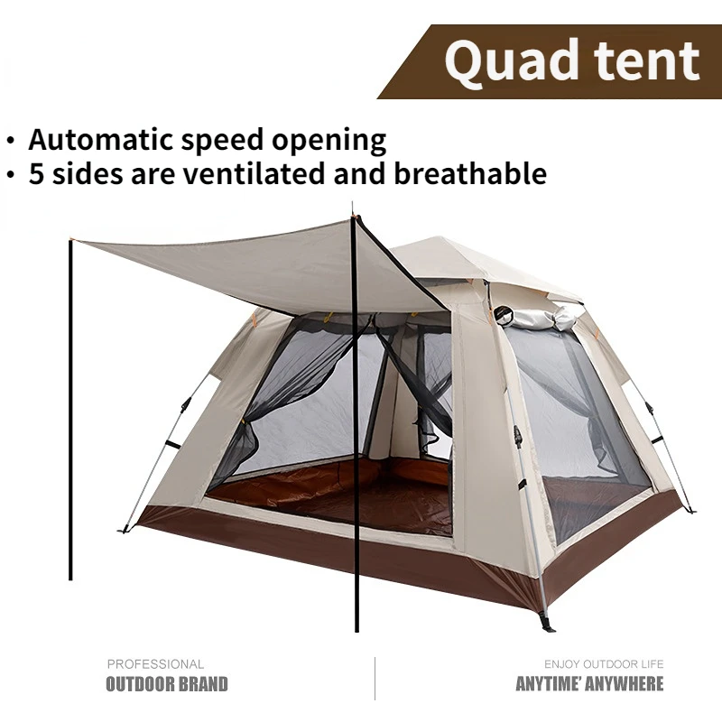 

Large Anti-uv Portable Speed Open Hiking Fishing Tent Outdoor Camping Fully Automatic Waterproof Tent 3-4 Person Park Tent