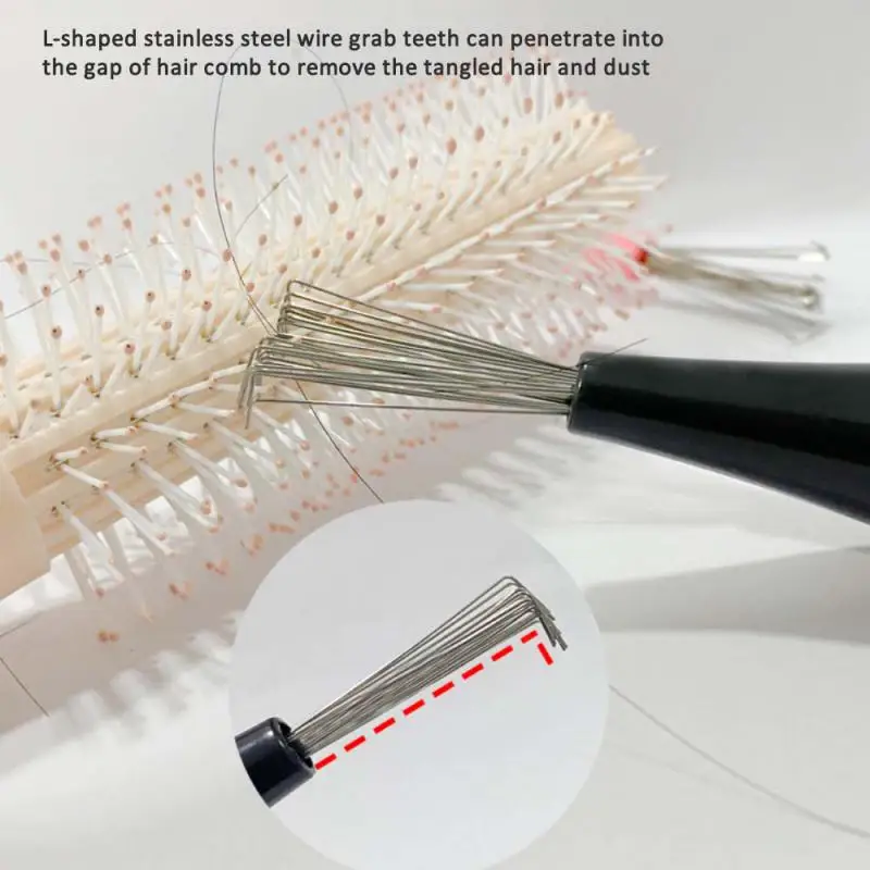 

1pc Comb Hair Brush Cleaner Plastic Handle Cleaning Brush Remover Embedded Beauty Tools Cleaning Products Cleaning Supplies