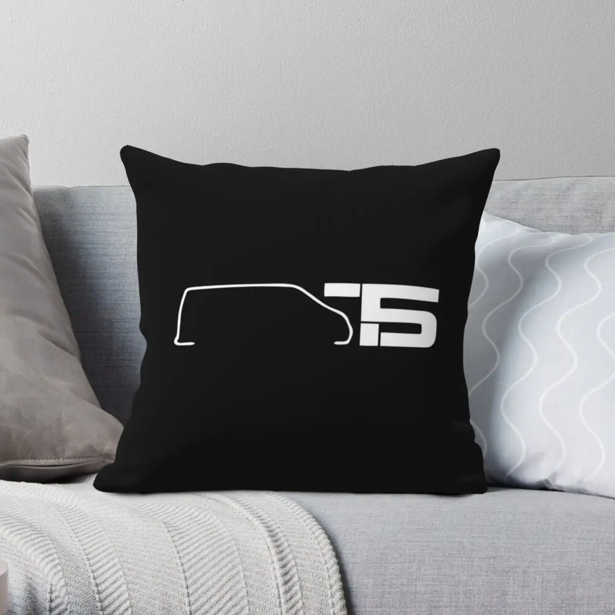 

BEST TO BUY VANLIFE T5 Linear Square Pillowcase Polyester Linen Velvet Pattern Zip Decorative Room Cushion Cover 45x45