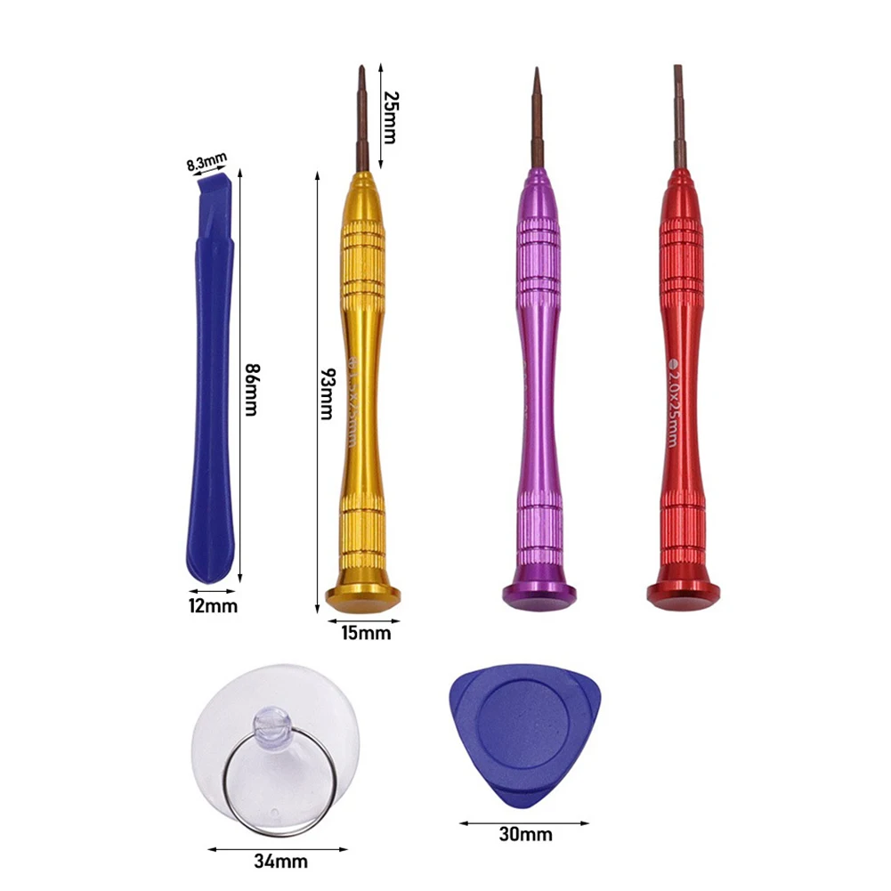 

6Pcs 118mm Slotted Cross Screwdriver Aluminum Alloy Anti-static Pry For Mobile Phone ​Tablet Repair Opening Tool Kit
