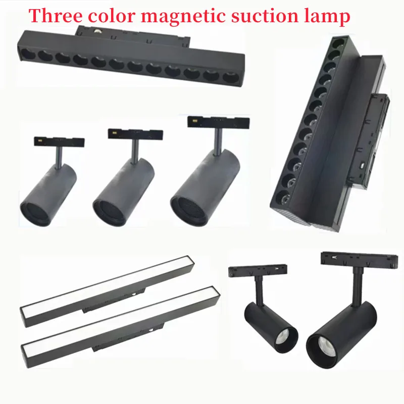 Modern Magnetic Track Light Embedded LED Spotlight Three Col