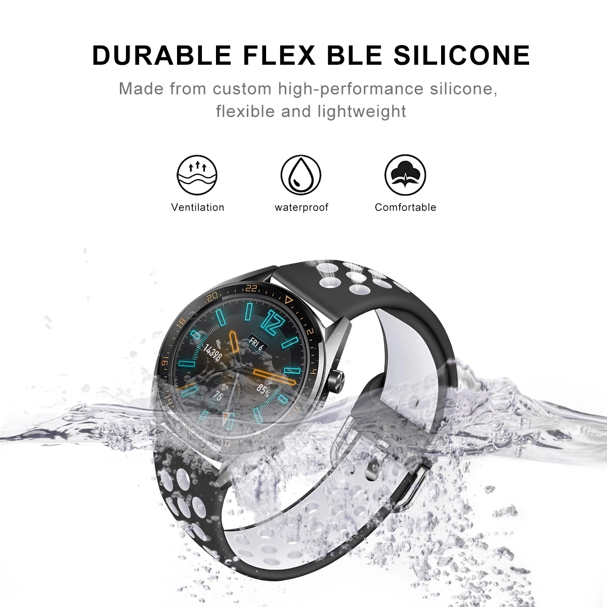 Silicone Bracelet For Amazfit GTR 3 Pro Watch Band Wrist Strap For Huami Amazfit GTR 4/3/2/2e/47mm/Stratos 3/2s Smartwatch Strap