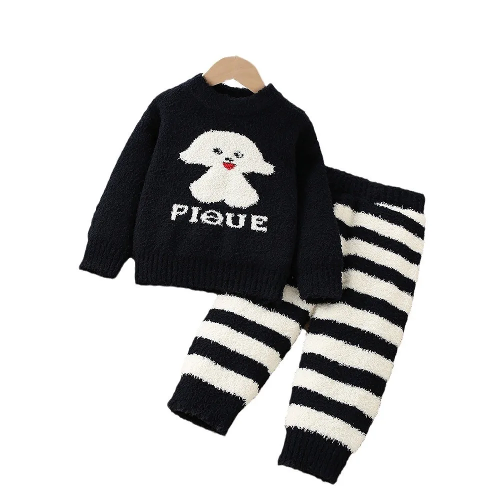 Комплекты трикотажной одежды для девочек осенне-зимние детские шерстяные