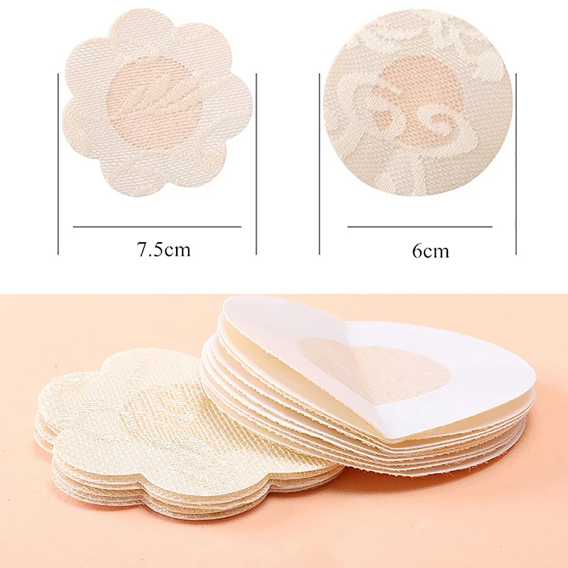 

5pairs Women Nipple Pasties Nipple Covers Adhesive Breast Invisible Boob Stickers Accessories Disposable Female Sticky Bras