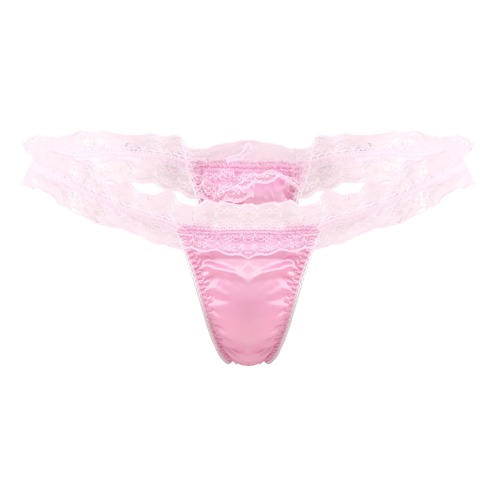 Стринги мужские с низкой талией атласное нижнее белье эротические кружевные