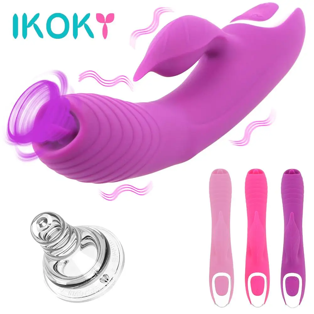 

IKOKY фаллоимитатор AV вибратор язык лизание интимные игрушки для женщин соска точка G Клитор Вагина стимуляция женской мастурбации секс-шоп