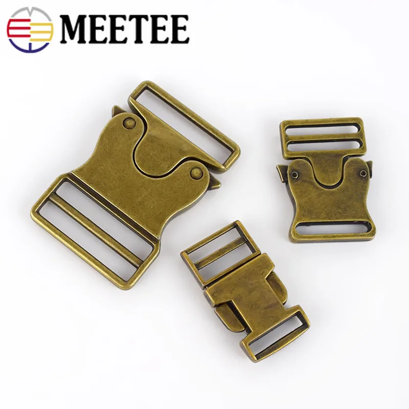 

Meetee 2/5pcs ID 20/25/38mm Metal Bronze Quick Release Buckle for Pet Collar Ourdoor Backpack Luggage DIY LeatherCraft Accessory