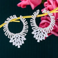 jimbora new bridal wedding engagement earrings full shiny cubic zirconia romantic charms women girl new hot 2022 accessories