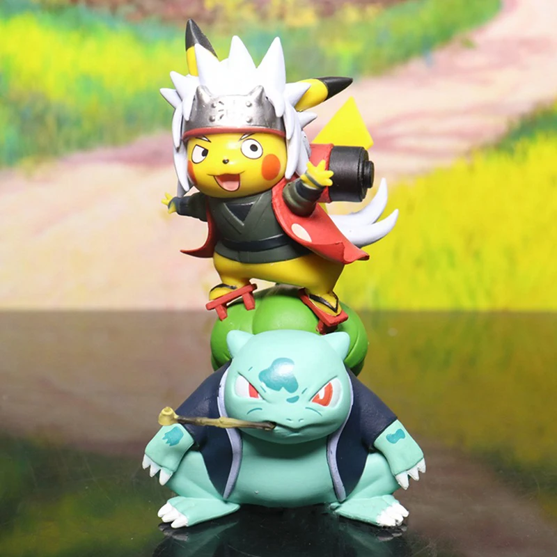 

10cm Anime Pokemon Pikachu Cosplay Jiraiya Birthday Gifts Decoration Action Figure Statues