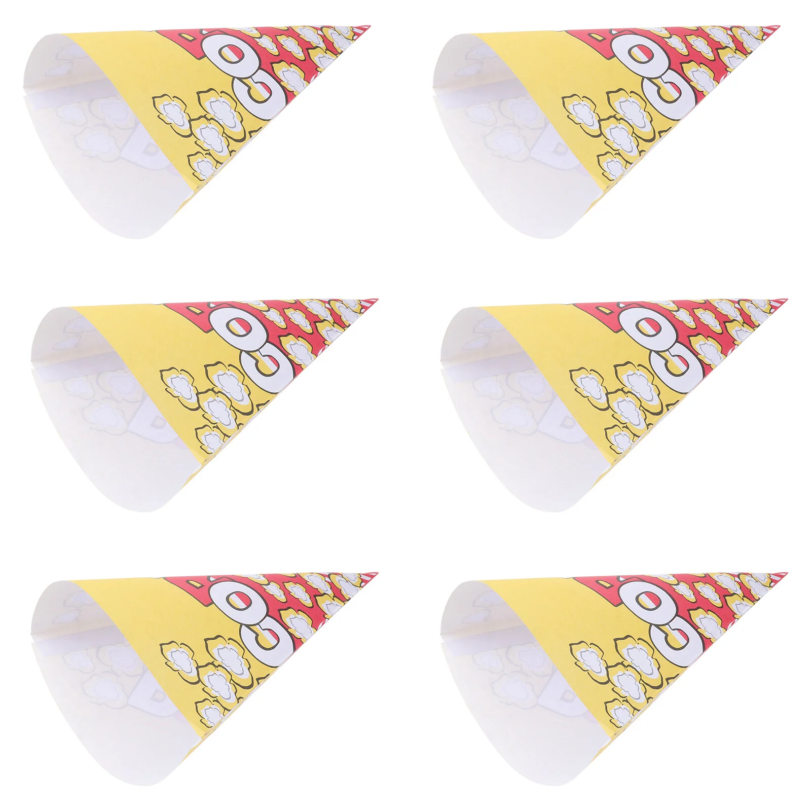 

50pcs Paper Popcorn Box Cone Shaped Candy Popcorn Holder Oil- Proof Paper Container Snack Box for Party and Movie Night
