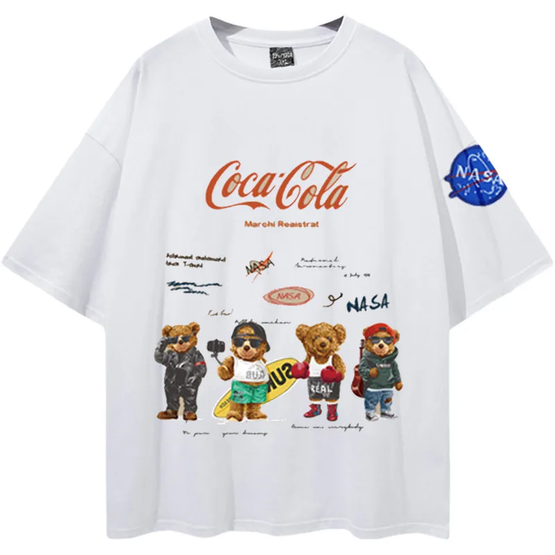 

NASA co-branded Little Prince Ins tide brand 2022 summer men's T-shirt printing fashion loose short-sleeved clothing tops