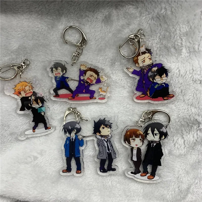 Брелок в стиле аниме Kagari Shuusei Kougami Shinya акриловый брелок для ключей ремешок фигурка