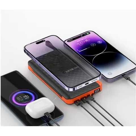Складной внешний аккумулятор Poverbank 20000 мАч с 3-панельным беспроводным внешним аккумулятором Qi