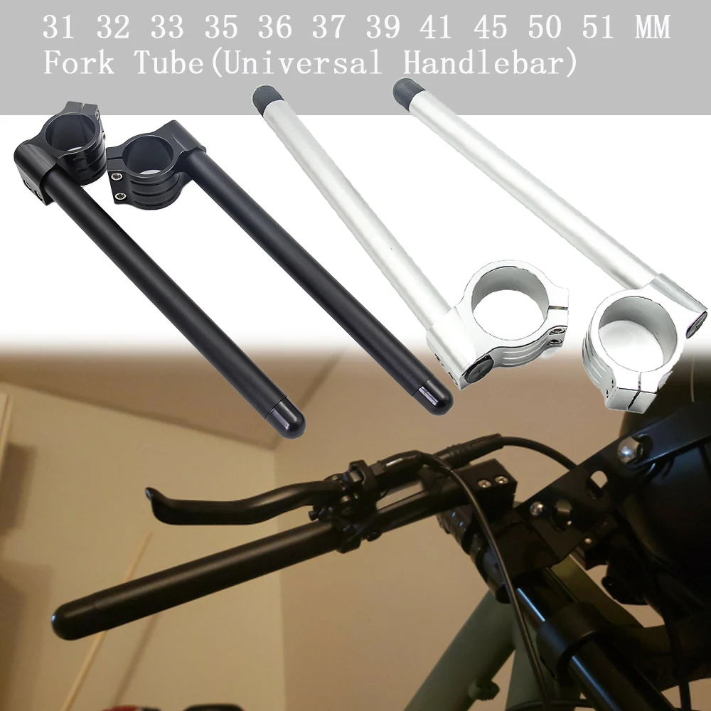 

Motorcycle Accessories Handlebar Racing Adjustable CNC 31 32 33 35 36 37 39 41 45 48 50 51 MM Clip On Ons Fork Handlebars Handle
