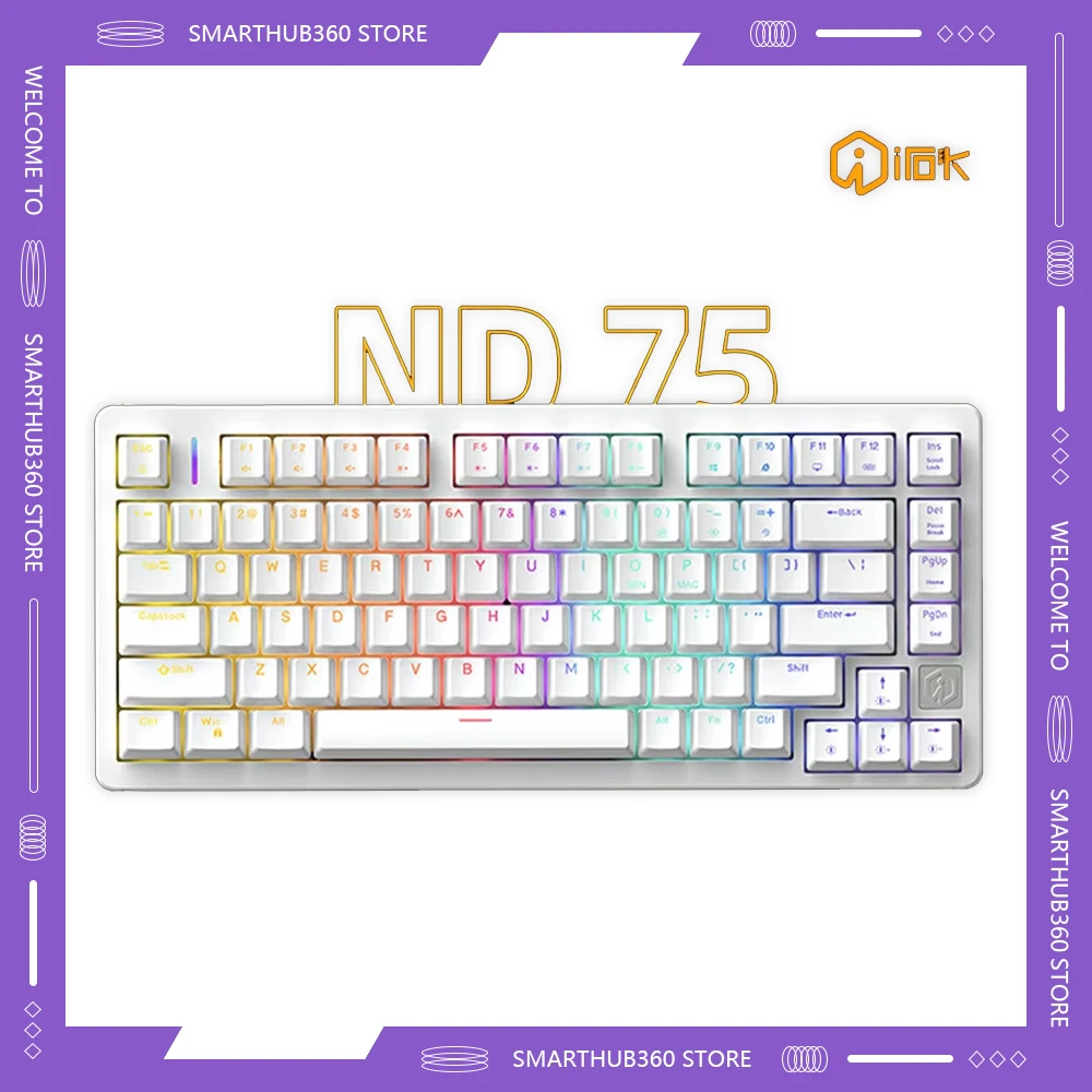 Irok Nd75 Магнитный переключатель 81-клавиш Однорежимные механические клавиатуры
