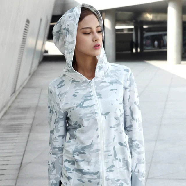 

Tactical Quick Military Dry Thin Jacket Skin Clothes Spring Summer Outdoor Women Hiking Climb Anti UV Long Sleeve Hooded Shirt