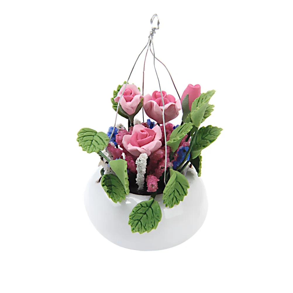 Мини-домик Роза 1/12 Миниатюрное растение Украшение дома Цветочная глина