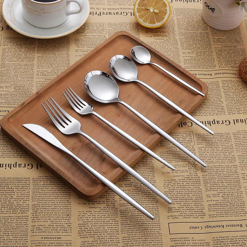 Spoon Fork Cutlery Steak Knife Stainless Steel Dessert Table