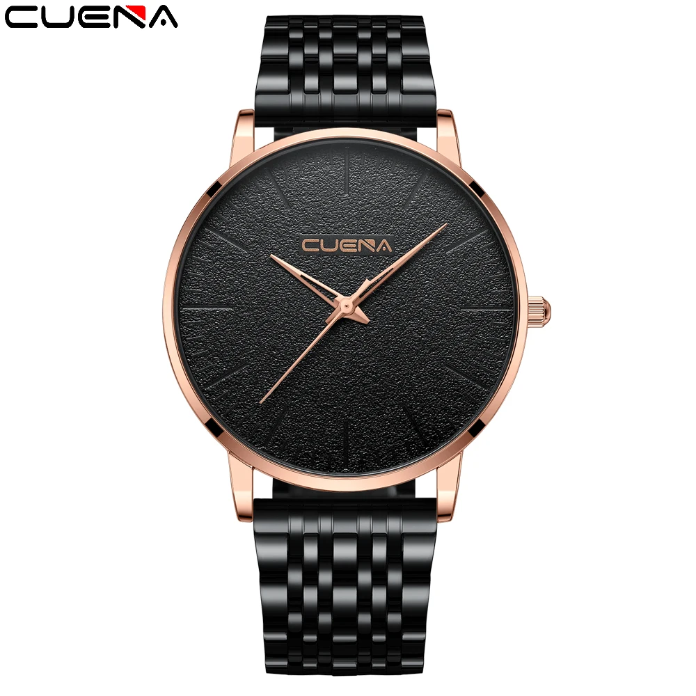 

Часы наручные CUENA Мужские кварцевые, брендовые Модные Простые водонепроницаемые деловые, 2022