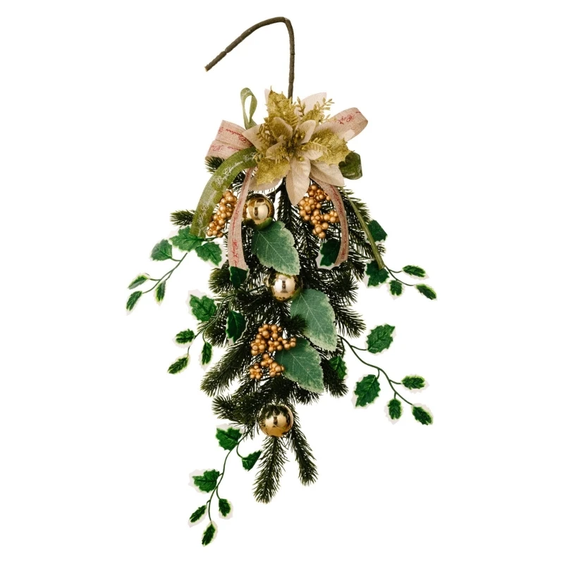 

Искусственные подвесные венки, рождественские настенные украшения, многоцветные каплевидные подвески