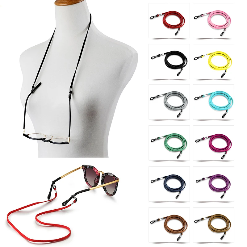 

Men Women Fashion Colorful Woven PU Leather Sunglasses Lanyard Optical Glasses Eyewear Chain Cord Decoration Accessories