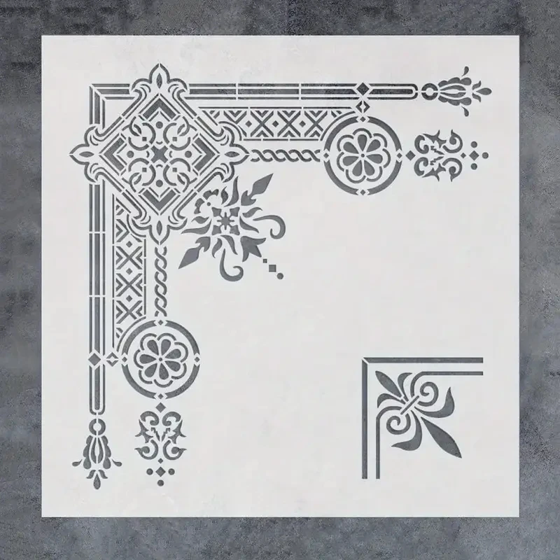 

30*30 см размер DIY ремесленная форма-мандала для рисования трафаретов, штампованный фотоальбом, тисненая бумажная открытка на дереве, ткане, стене