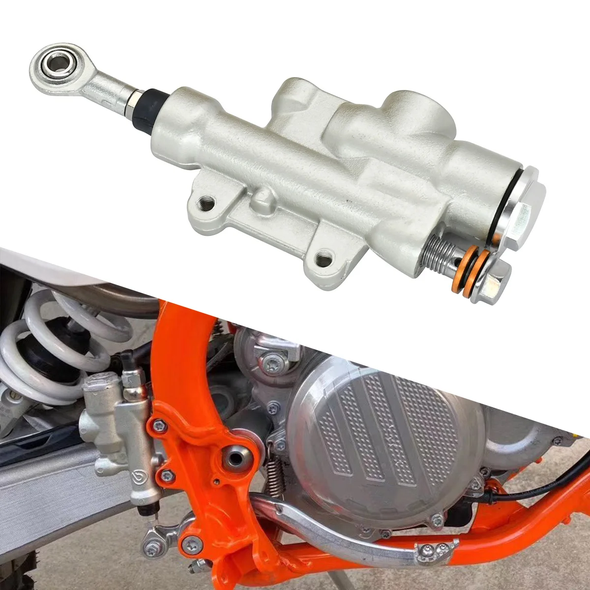 Фото Задний главный тормозной цилиндр (помпа) для мотоциклов KTM XCW/XCF-W/EXC/EXC-F/SX/SXF/XC/XCF 2004-2023 и Husqvarna TC/FC/TX/FX/TE/FE №1