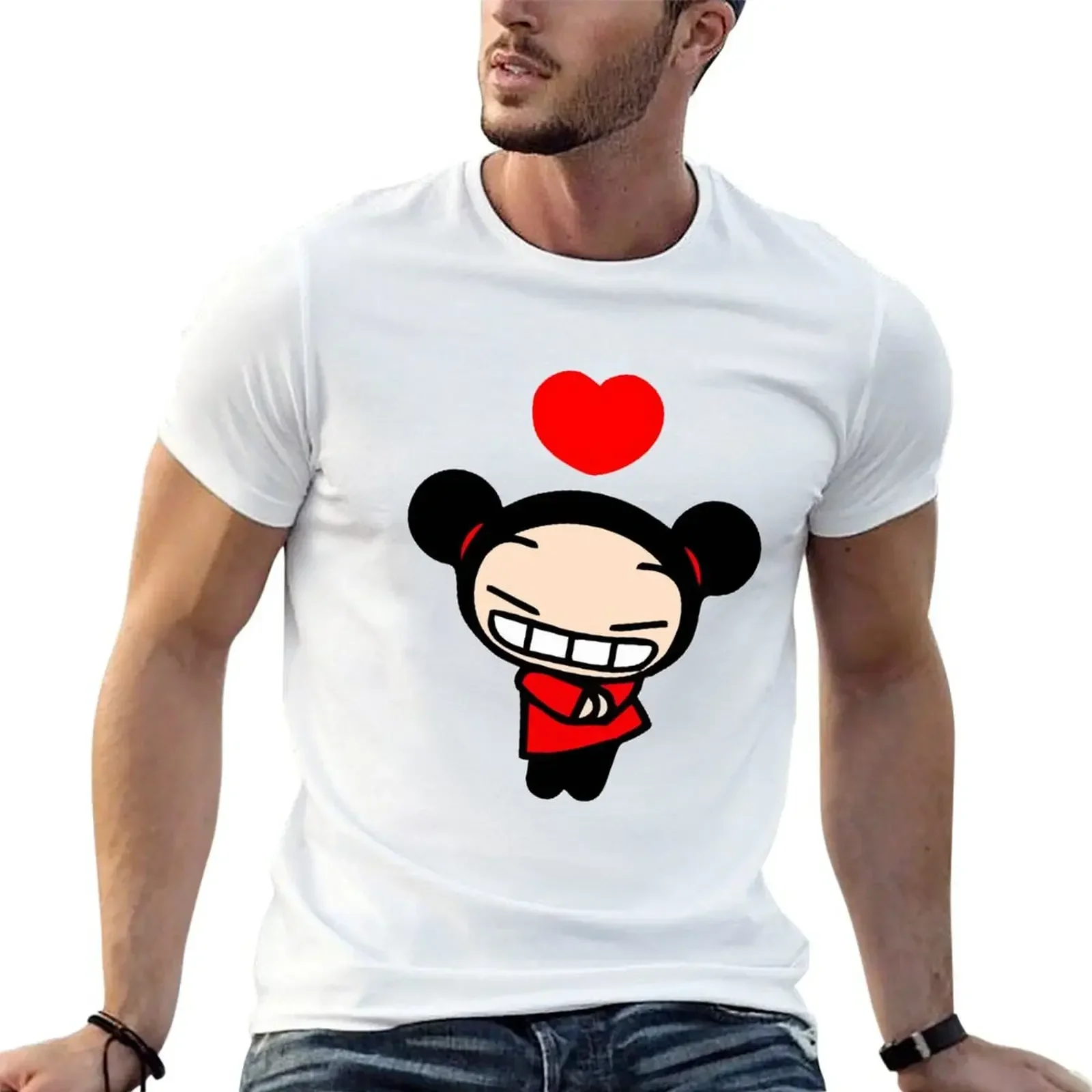 Футболка Pucca Love винтажная одежда кавайная летние топы мужская футболка