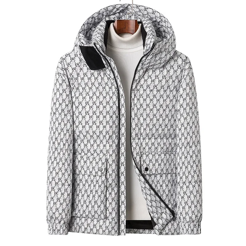 Dutrieux/men's winter new stand collar Down jacket white duck down casual fashion coat men  winter coat  jackets for men
