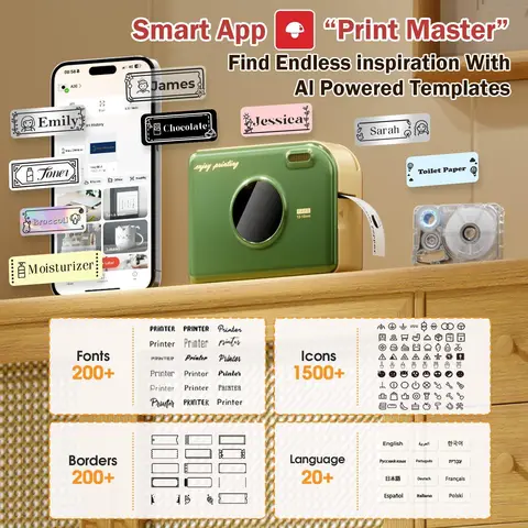 Zodzi A30 Бесчернильный Портативный Принтер Этикеток