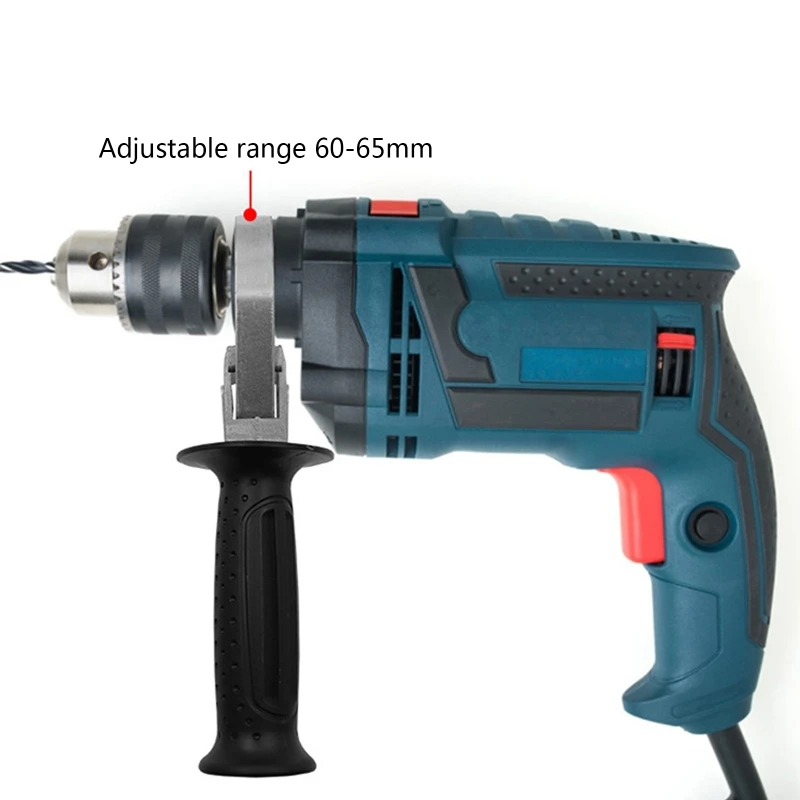 

N0HB Thickened Hammer Drill Plastic Handle Electric Hammer Front Handle Adjustable 60-65mm Clamping Range for Angle Grinder