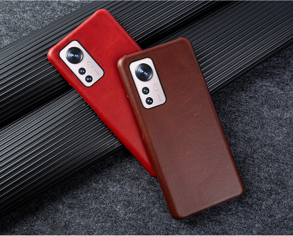 Hand Made Oil Wax Leather Phone Case For Xiaomi Mi 12 11 10 Series 12 T 12Pro Cover Pattern Genuine 12Pro 12Lite NE 12X 12T Poco